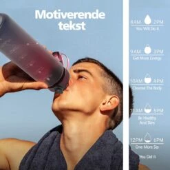 Swilix ® Drinkfles - 1 Liter - Waterfles Met Tijdmarkering - Met 2 Fruitfilters - Grijs 13 Swilix ® Drinkfles - 1 Liter - Waterfles Met Tijdmarkering - Met 2 Fruitfilters - Grijs -Waterfles Voor Buiten 1200x1200 35