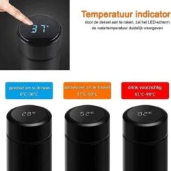 Thermosfles Met Temperatuur LED Display 500ml Touch Display Roestvrij Staal -Waterfles Voor Buiten 1200x1200 408