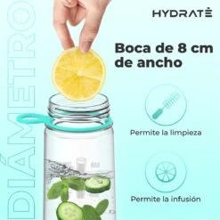 HYDRATE 900ml Drinkfles Met Tijdmarkeringen - Sport Waterfles Met Rietje, BPA-vrije Drinkfles Rietje Gemaakt Van Tritan Ideaal Voor Sportschool, Kantoor, Wandelen, Fitness, Sportfles (Mint Groen) -Waterfles Voor Buiten 1200x1200 471