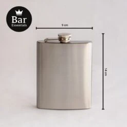 Bar Essentials® Heupfles RVS - Zakflacon - Platvink - Heupflacon - Gifbox -Waterfles Voor Buiten 1200x1200 543