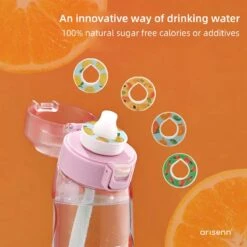 Arisenn® ZERO-fles - Geur Water - 100% Smaak, 0% Suiker, 0% Toevoegingen - Gezond & Lekker Drinken - BPA-vrij - Duurzaam - Helpt Bij Hydratatie - 5L Smaak Per Pod - Zuiver Water Met Geur - Drinkfles 650ml -Waterfles Voor Buiten 1200x1200 564