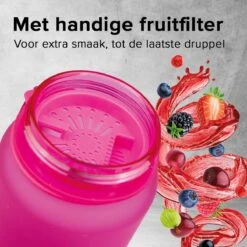 Nimma® Motivatie Waterfles - 1 Liter Drinkfles - Met Tijdmarkeringen En Fruitfilter - Roze 14 Nimma® Motivatie Waterfles - 1 Liter Drinkfles - Met Tijdmarkeringen En Fruitfilter - Roze -Waterfles Voor Buiten 1200x1200 609