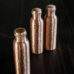 Puur Koperen Waterfles Gehamerd - 1 Liter -Waterfles Voor Buiten 1200x1200 70