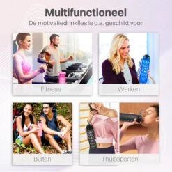 Innovaland Motivatie Waterfles Zwart - 1 Liter Drinkfles - Waterfles Met Rietje - Waterfles Met Tijdmarkering - BPA Vrij - Volwassenen - Kinderen - Vaderdag Cadeau - Geschenk - Cadeau Voor Man - Vrouw - Sinterklaas Cadeautjes - Mannen - Vrouwen -Waterfles Voor Buiten 1200x1200 788