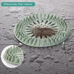 WiseGoods - Haarstopper - Haarvanger - Douche Zeef - Douche Filter - Haarfilter - Douche Afvoer - Siliconen - Blauw -Waterfles Voor Buiten 1200x1200 840