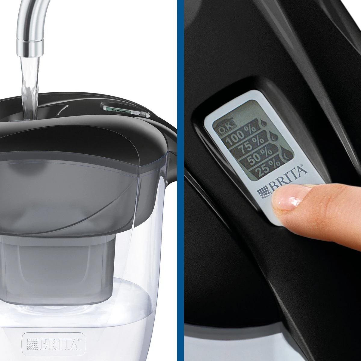 BRITA - Waterfilterkan Elemaris - Zwart - 3,5L - Inclusief 1 Maxtra+ Waterfilterpatroon 10 BRITA - Waterfilterkan Elemaris - Zwart - 3,5L - Inclusief 1 Maxtra+ Waterfilterpatroon - Afbeelding 8