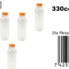 25x Flesje PET Helder 330cc Met Oranje Dop - Drinken Jus Sinas Cola Sappen Dranken