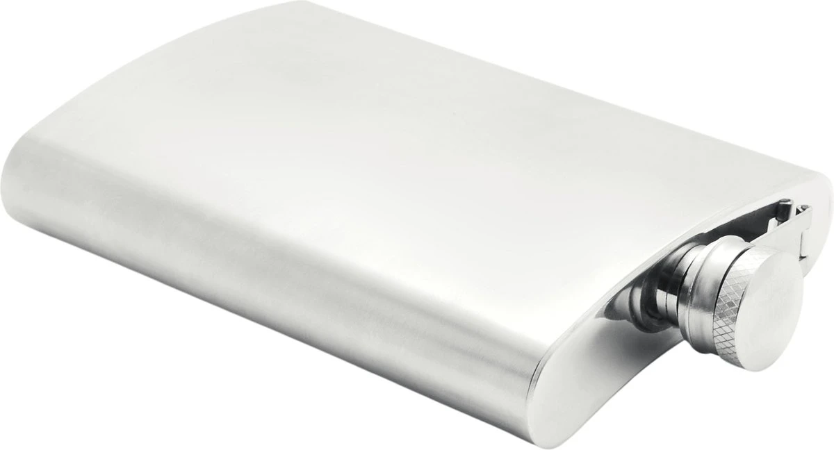 Merkloos Premium RVS Heupfles Met Schroefdop - 200 Ml - 12x9cm 4 Merkloos Premium RVS Heupfles Met Schroefdop - 200 Ml - 12x9cm - Afbeelding 2