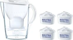 BRITA Waterfilterbundel Marella Cool White + 4 MAXTRA+ Filterpatronen 16 BRITA Waterfilterbundel Marella Cool White + 4 MAXTRA+ Filterpatronen -Waterfles Voor Buiten 1200x649