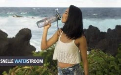 Swilix ® Drinkfles - 1 Liter - Drinkfles Met Tijdmarkering - Grijs -Waterfles Voor Buiten 1200x750 1