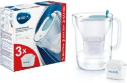 BRITA - Waterfilterkan Style Cool - Blauw - 2,4L + 3 MAXTRA+ Waterfilterpatronen -Waterfles Voor Buiten 1200x790