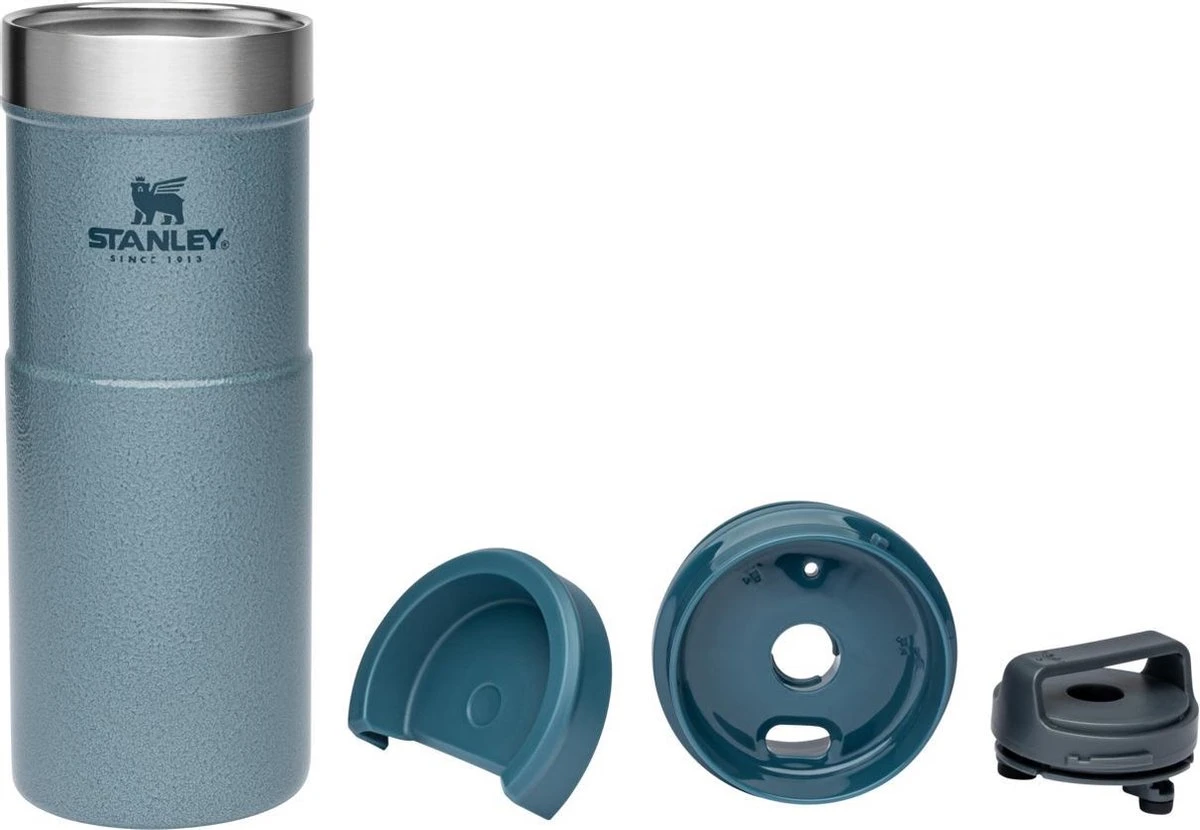 Stanley The NeverLeak™ Travel Mug 0,47L NEW - Thermosfles - Hammertone Ice 4 Stanley The NeverLeak™ Travel Mug 0,47L NEW - Thermosfles - Hammertone Ice - Afbeelding 2