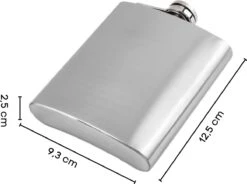 Merkloos RVS Heupfles Gift Set - Platvink - Zakflacon - Zakfles - Drankfles - Drankflacon Heupflesje - Incl. Trechter En Bekertjes -Waterfles Voor Buiten 1200x894