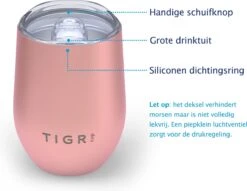 TIGR Cups - Drinkbekers - Thermosbekers - RVS - Set Van 2 - 350ml - Zwart/Rosé Goud 10 TIGR Cups - Drinkbekers - Thermosbekers - RVS - Set Van 2 - 350ml - Zwart/Rosé Goud -Waterfles Voor Buiten 1200x930