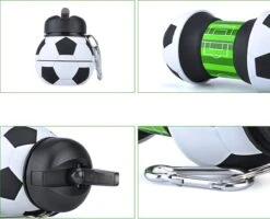 Merkloos Opvouwbare Drinkfles - Sport Waterfles 550 Ml - Opvouwbare Waterfles - Voetbal Bidon - Sportbidon - Sport Accessoire - Drinkfles Kopen -Waterfles Voor Buiten 1200x971