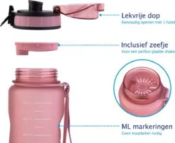 TIGR The Athlete - Drinkfles - Waterfles Met Fruit Filter - 1000ml - Rosé Goud - Met Mengbal Voor Shakes 11 TIGR The Athlete - Drinkfles - Waterfles Met Fruit Filter - 1000ml - Rosé Goud - Met Mengbal Voor Shakes -Waterfles Voor Buiten 1200x981 1