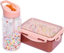 Drinkfles Macaron Popsicles Coral - Petit Monkey -Waterfles Voor Buiten 1200x985