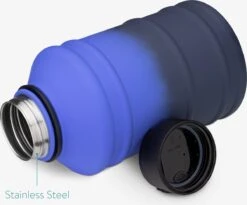 Navaris Enkelwandige Waterfles Van Rvs - Drinkfles - 2L - Extra Grote Roestvrijstalen Fles Met Drinkdop - Ideaal Tijdens Het Sporten - BPA-vrij -Waterfles Voor Buiten 1200x994