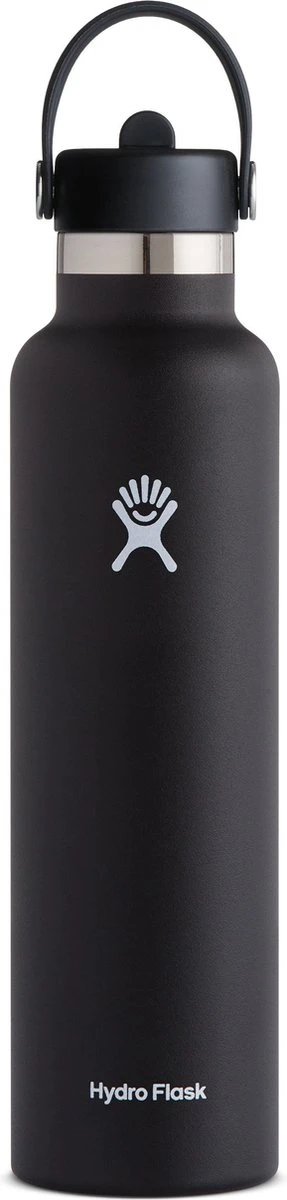 Hydro Flask Standard Mouth Flex Straw Cap Drinkfles (709 Ml) - Black 3 Hydro Flask Standard Mouth Flex Straw Cap Drinkfles (709 Ml) - Black