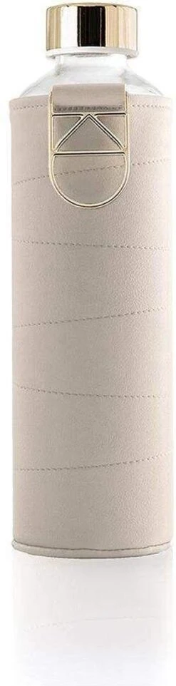 Equa Glazen Waterfles 750 Ml Mismatch Met Hoes - Beige -Waterfles Voor Buiten 308x1200