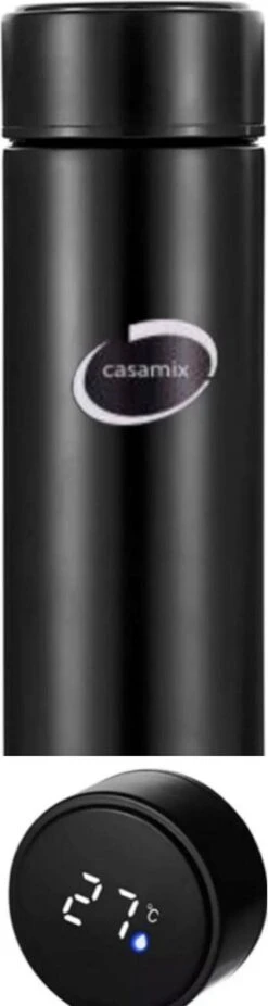 Merkloos Waterfles -Met Logo Casamix- Slimme Waterfles, Thermoskan (0,5L) Met LED Functie - Temperatuur Aflezen -Zwart - Thermosbeker - Isoleerfles - Thermoskan - Bidon Drinkfles - Koffiebeker - Drinkflessen - RVS - Smart Thermos -Waterfles Voor Buiten 320x1200 9