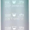 Motivatie Waterfles - 1 Liter Drinkfles - Waterfles Met Rietje - Waterfles Met Tijdmarkering - BPA Vrij - Volwassenen - Fitness - Hardlopen