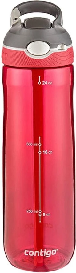Contigo Ashland Drinkfles - Red Grey - 720ml -Waterfles Voor Buiten 336x1200