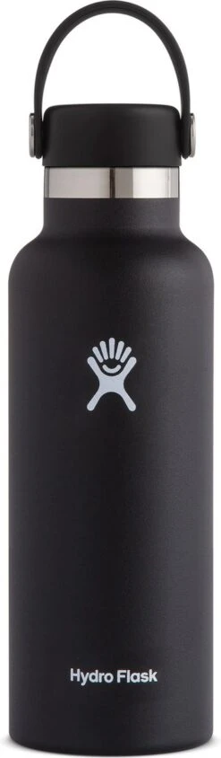 Hydro Flask Standard Mouth Flex Cap Drinkfles (532 Ml) - Zwart -Waterfles Voor Buiten 351x1200