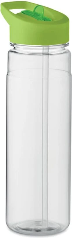 Merkloos Drinkfles Met Rietje - Waterfles - Drinkfles Volwassenen - Flip-top Deksel - RPET - Polypropyleen - 650ML - Groen -Waterfles Voor Buiten 364x1200 7