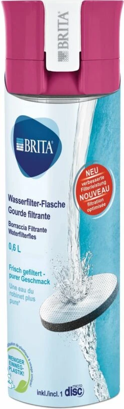 BRITA - Waterfilterfles VITAL - 0,6L - Roze - Inclusief 1 MicroDisc Waterfilter -Waterfles Voor Buiten 366x1200 4
