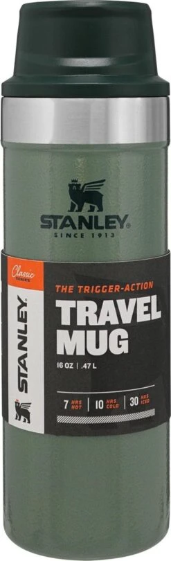 Stanley Trigger-Action Travel Mug 0.47L - Thermosfles - Hammertone Green -Waterfles Voor Buiten 366x1200 6