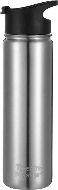 Thermo Master MasterBottle Drinkfles Met 3 Doppen - 650 Ml - Staal