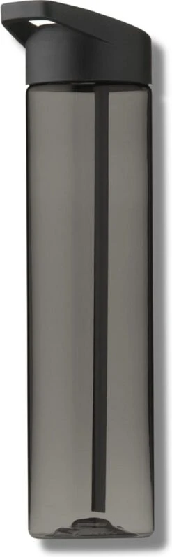 Drinkfles Met Rietje - Waterfles Met Rietje - Milieubewust - Bpa-vrij - 600 Ml - Zwart - Lekvrij