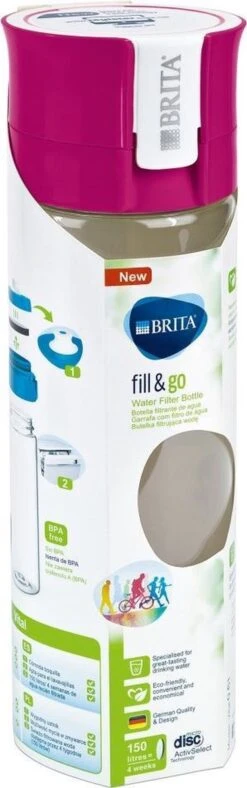 BRITA - Waterfilterfles VITAL - 0,6L - Roze - Inclusief 1 MicroDisc Waterfilter -Waterfles Voor Buiten 376x1200 10