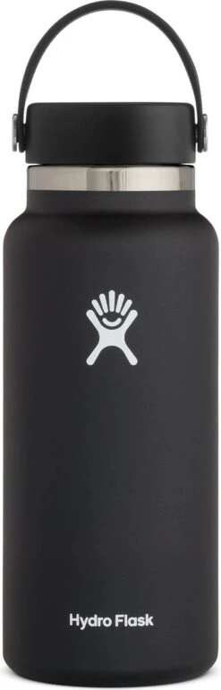 Hydro Flask Wide Mouth Flex Cap Drinkfles (946 Ml) - Zwart