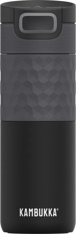 Kambukka Etna Grip Thermosbeker 500 Ml - Makkelijk Reinigen - Lekvrije Koffiebeker - Zwart -Waterfles Voor Buiten 390x1200