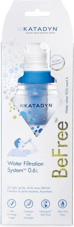 Katadyn BeFree Waterfilter Blauw/transparant - Polyester - Snel Resultaat - Handig In Gebruik -Waterfles Voor Buiten 392x1200