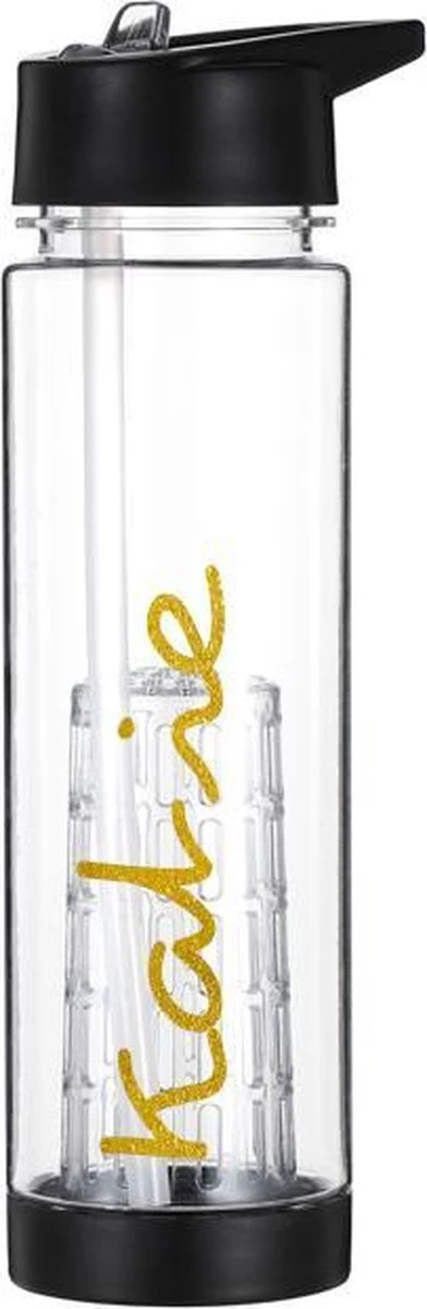 Merkloos Waterfles Zwart Met Naam - Fruit Filter - Waterfles Met Rietje - Drinkbeker Met Fruit Infuser - 700 Ml 6 Merkloos Waterfles Zwart Met Naam - Fruit Filter - Waterfles Met Rietje - Drinkbeker Met Fruit Infuser - 700 Ml - Afbeelding 4