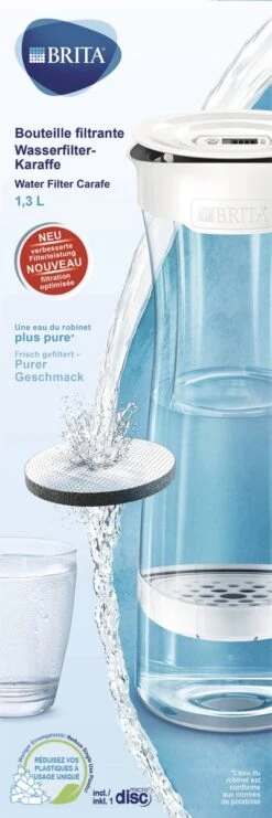 BRITA - Fill&Serve Waterfilterkaraf - 1,3L - Wit Grafiet - Inclusief 1 MicroDisc Waterfilter -Waterfles Voor Buiten 400x1200 3
