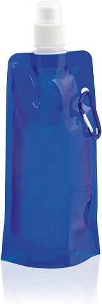 Waterfles Met Haakje - Waterzak - Opvouwbaar - 450ml - Blauw 7 Waterfles Met Haakje - Waterzak - Opvouwbaar - 450ml - Blauw - Afbeelding 5