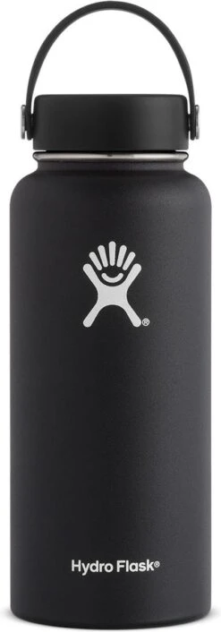 Hydro Flask Wide Mouth Flex Cap Drinkfles (946 Ml) - Zwart -Waterfles Voor Buiten 420x1200