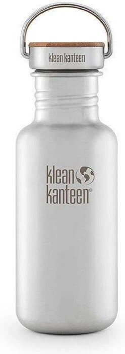 Klean Kanteen RVS Drinkfles 532ml Brushed Stainless (w/Bamboo Loop Cap) -Waterfles Voor Buiten 423x1200 5