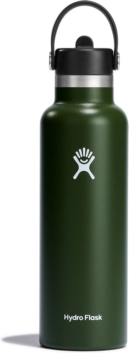Hydro Flask Standard Mouth Flex Straw Cap Drinkfles (621 Ml) - Olive 3 Hydro Flask Standard Mouth Flex Straw Cap Drinkfles (621 Ml) - Olive