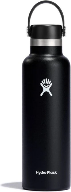 Hydro Flask Standard Mouth Flex Cap Drinkfles (621 Ml) - Zwart