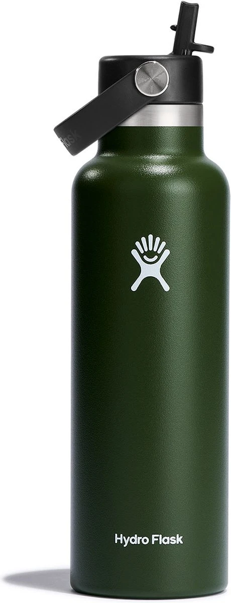 Hydro Flask Standard Mouth Flex Straw Cap Drinkfles (621 Ml) - Olive 6 Hydro Flask Standard Mouth Flex Straw Cap Drinkfles (621 Ml) - Olive - Afbeelding 4