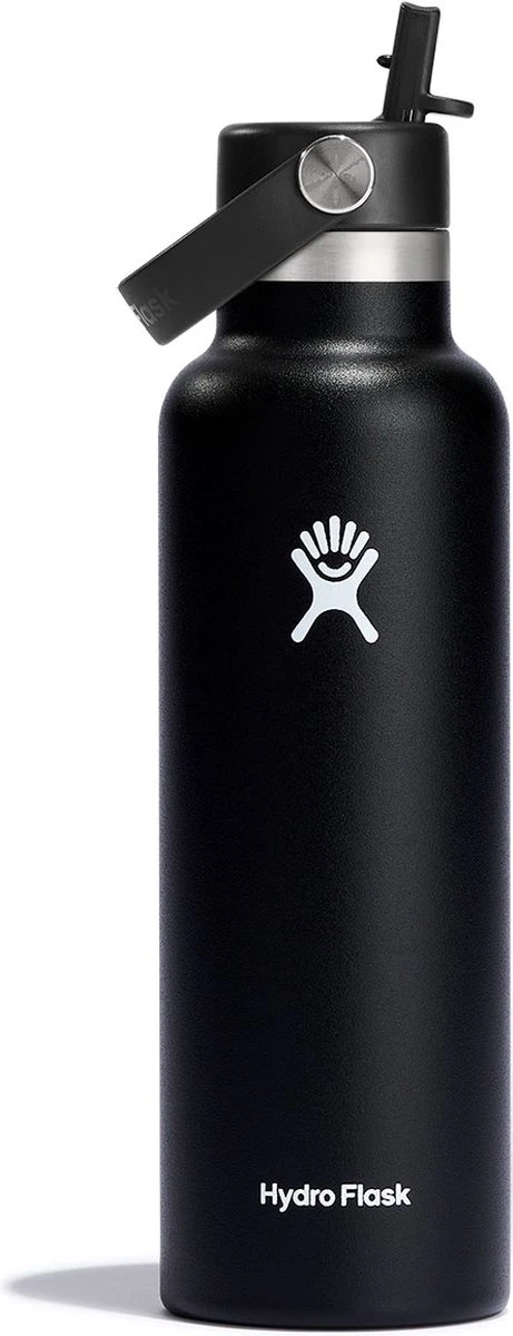 Hydro Flask Standard Mouth Flex Straw Cap Drinkfles (621 Ml) - Black 3 Hydro Flask Standard Mouth Flex Straw Cap Drinkfles (621 Ml) - Black