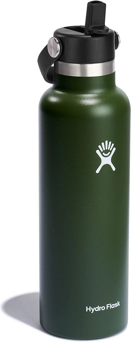 Hydro Flask Standard Mouth Flex Straw Cap Drinkfles (621 Ml) - Olive 4 Hydro Flask Standard Mouth Flex Straw Cap Drinkfles (621 Ml) - Olive - Afbeelding 2
