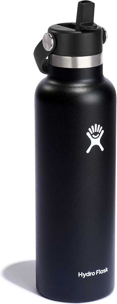 Hydro Flask Standard Mouth Flex Straw Cap Drinkfles (621 Ml) - Black 4 Hydro Flask Standard Mouth Flex Straw Cap Drinkfles (621 Ml) - Black - Afbeelding 2