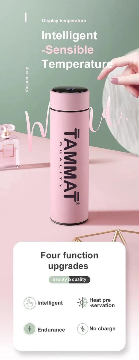 Slimme Thermosfles Met LCD Temperatuur Display - Curver Isolatiefles 0,5 Liter - Dubbelwandige Thermosfles - Thermosbeker - Isoleerfles - Thermoskan - Travel Mug - Bidon Drinkfles - Koffiebeker - Drinkflessen - RVS - Smart Thermos - Metaal 4 Slimme Thermosfles Met LCD Temperatuur Display - Curver Isolatiefles 0,5 Liter - Dubbelwandige Thermosfles - Thermosbeker - Isoleerfles - Thermoskan - Travel Mug - Bidon Drinkfles - Koffiebeker - Drinkflessen - RVS - Smart Thermos - Metaal - Afbeelding 2