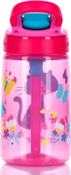 Contigo Gizmo Flip Drinkfles Kids - Cherry Cat Print - 420ml -Waterfles Voor Buiten 490x1200 4